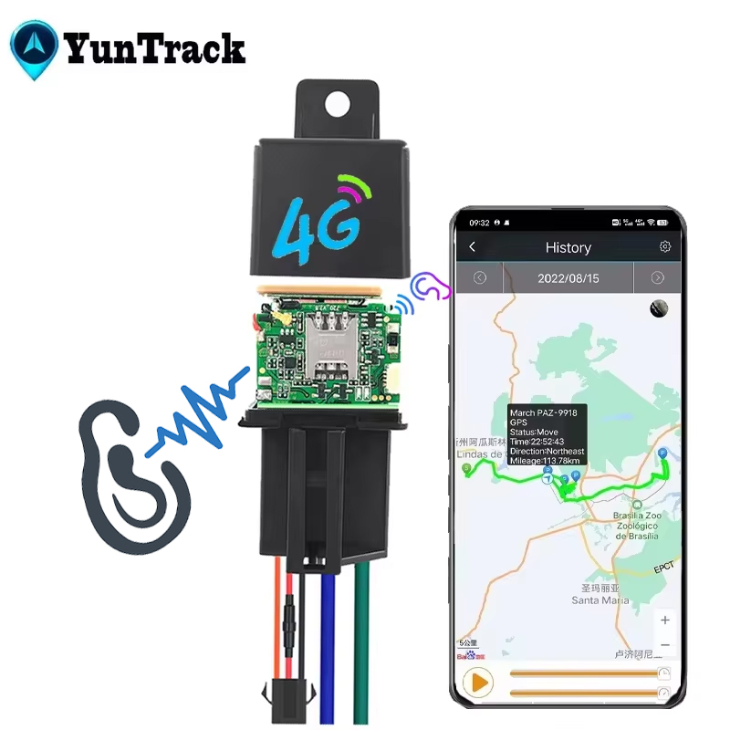 CJ730M 4 グラムリレー GPS トラッカー牽引移動モニター追跡車オートバイカットオフオイル ACC オンロケーター SMS 通話警報システムアプリ