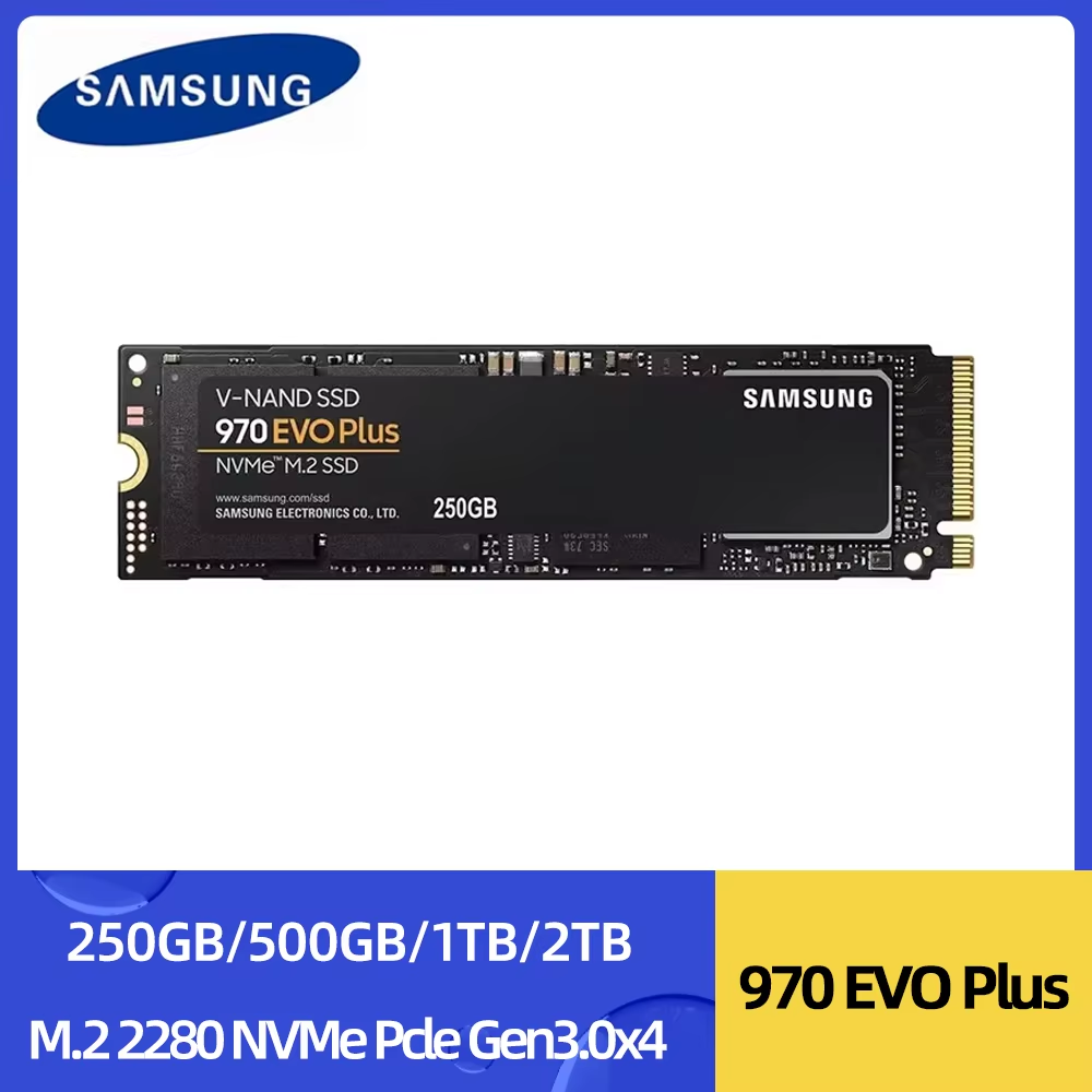 SAMSUNG 970 EVO Plus SSD 250GB 500GB 1TB 2TB MLC NVMe ハードドライブ HDD ハードディスク M.2 2280 内蔵ソリッドステートドライブ ラップトップ PC 用
