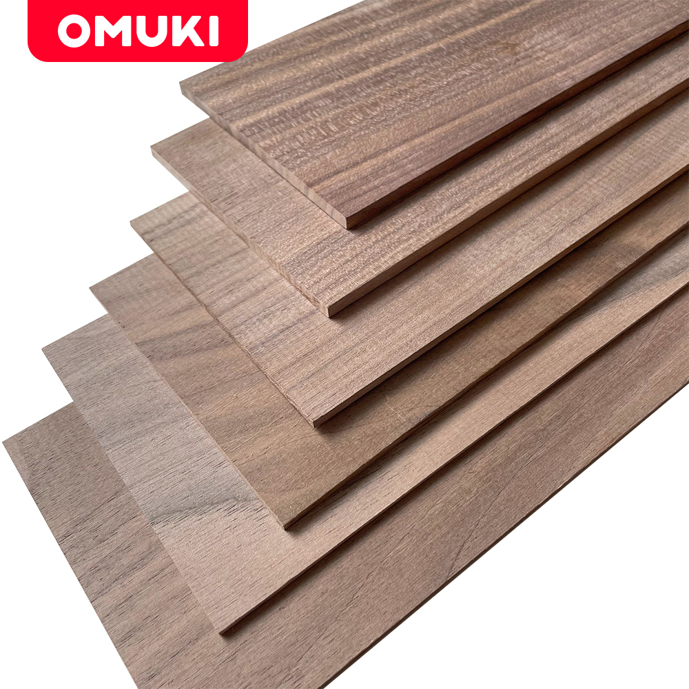 OMUKI ナチュラルブラックウォールナット研磨無垢材パネル建設モデル材料手作り DIY 木製工芸品
