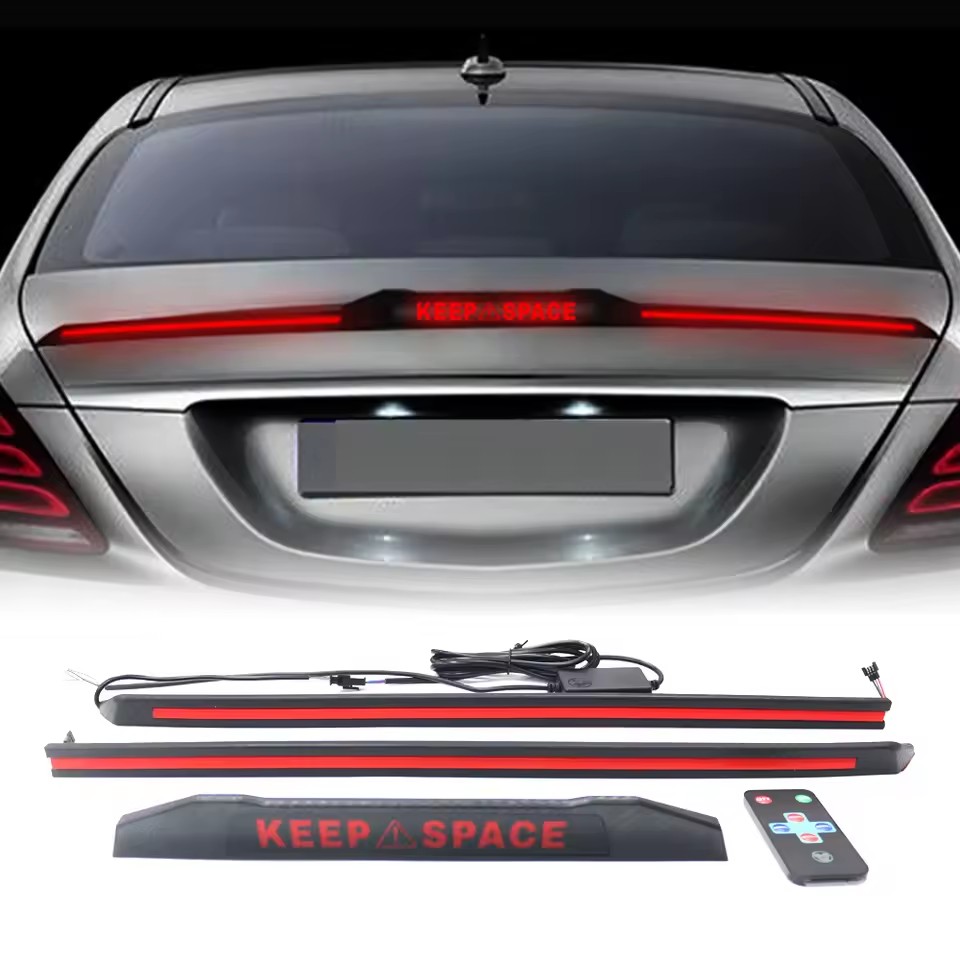 KEMULAN 3.94フィート 調整ユニバーサル LED スポイラー リアスポイラー リップキット 車のトランク、ブレーキライト、トランクスポイラー ルーフ、ウィング用