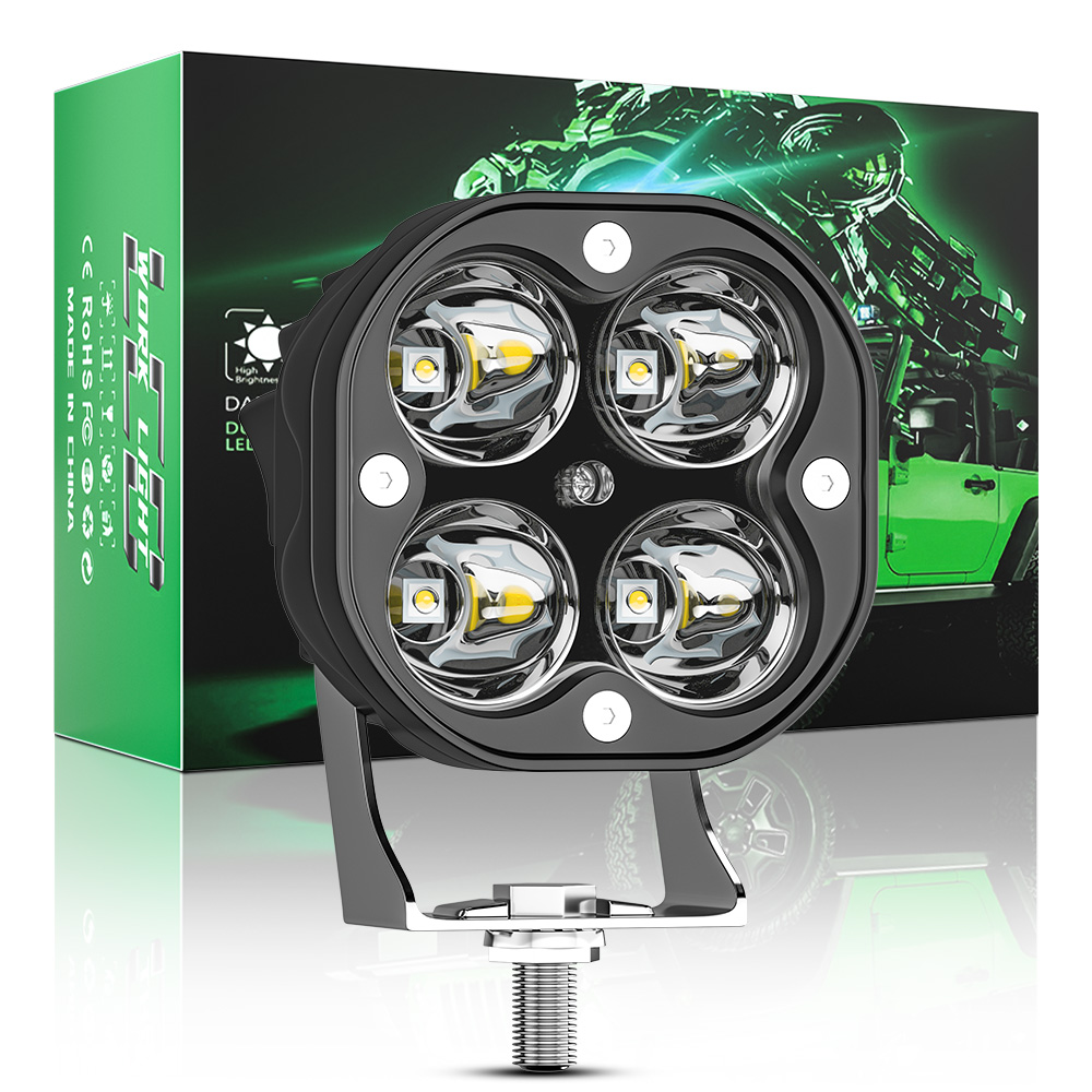 1 個ワークライト LED 車のフロントフォグライト 12V 24V トラック SUV 4X4 4WD エンジニアリングヘッドライトオフロード LED スクエアヘッドランプ 9-80V