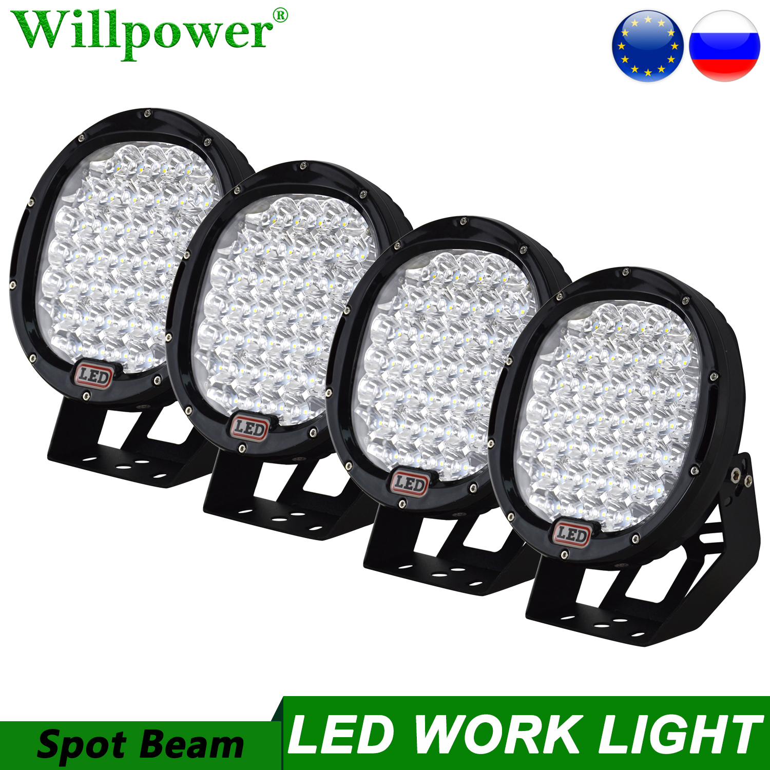 Offroad Car Bumper 9 inch 225W Headlight Spotlight For Jeep JK Chevy 4RUNNER SUV 4WD 4X4 Truck Pickup LED Work Light Fog Lamps