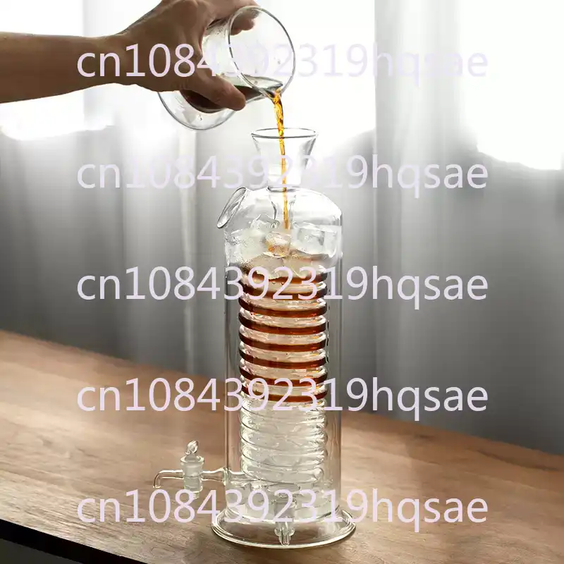 水出しピッチャー高温耐性ガラスケトル急速冷却茶水冷却冷水ピッチャー蛇口付き