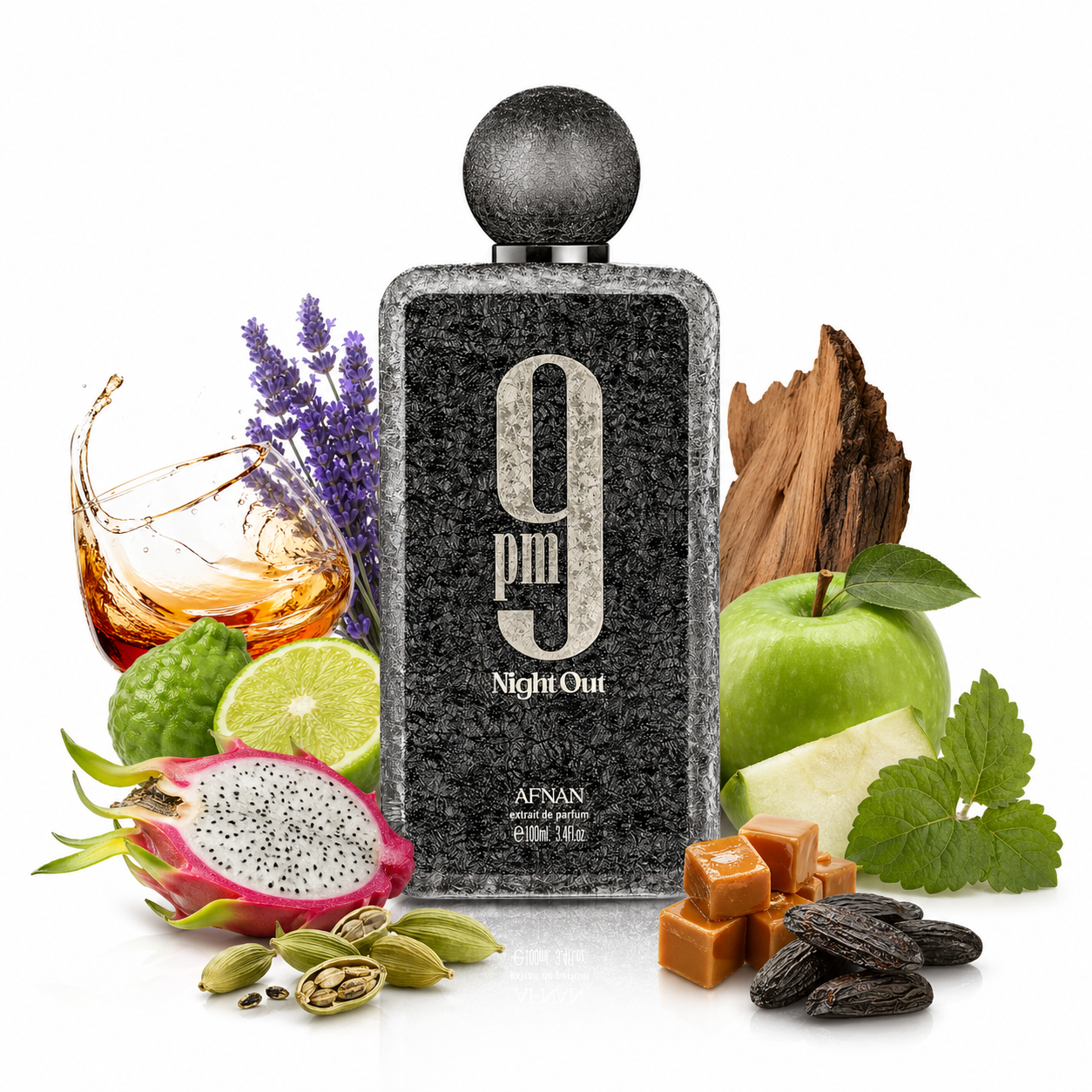 9 PM Night Out Extrait De Parfum 100ml 3.4oz 男性用香水スプレー、高級で長持ちするフレグランスコロン、ナイトクラブパーティー用