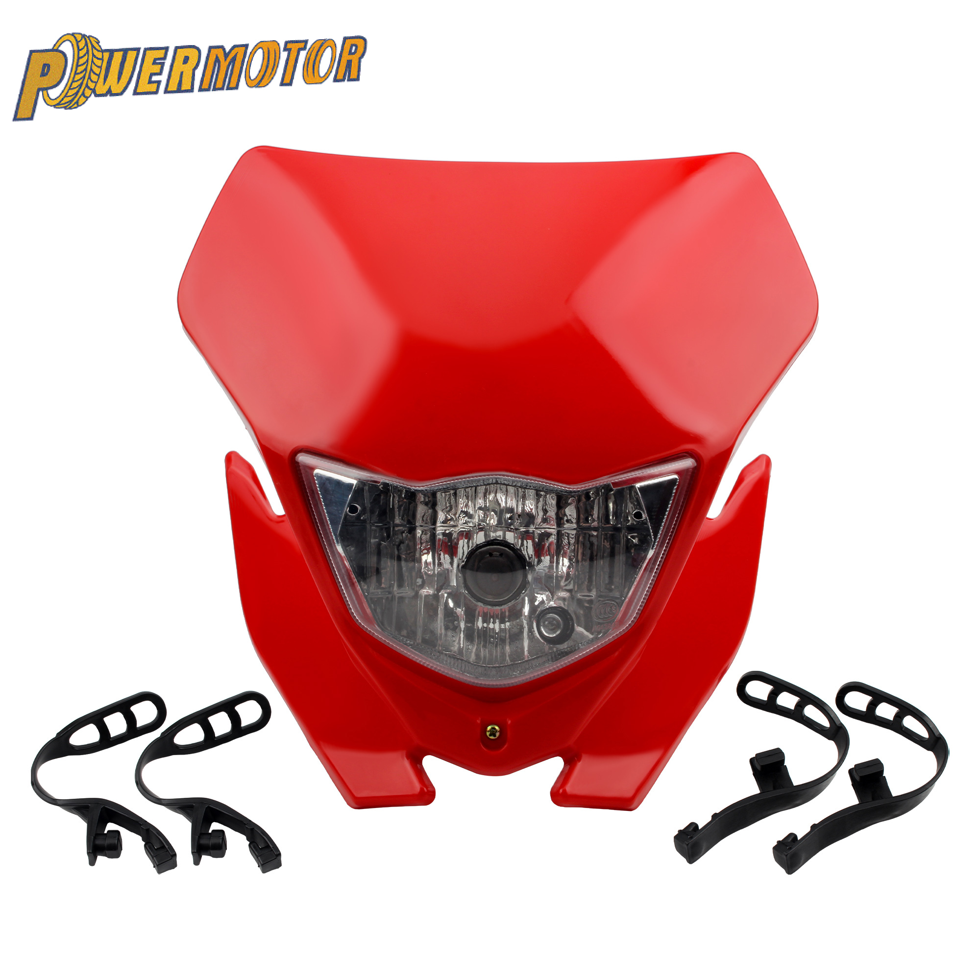 ヤマハ WRF250 400 426 450 WR250 WR450 YZ YZF TW TTR オートバイモトクロス H4 ヘッドライトヘッドランププレートフェアリングエンデューロ