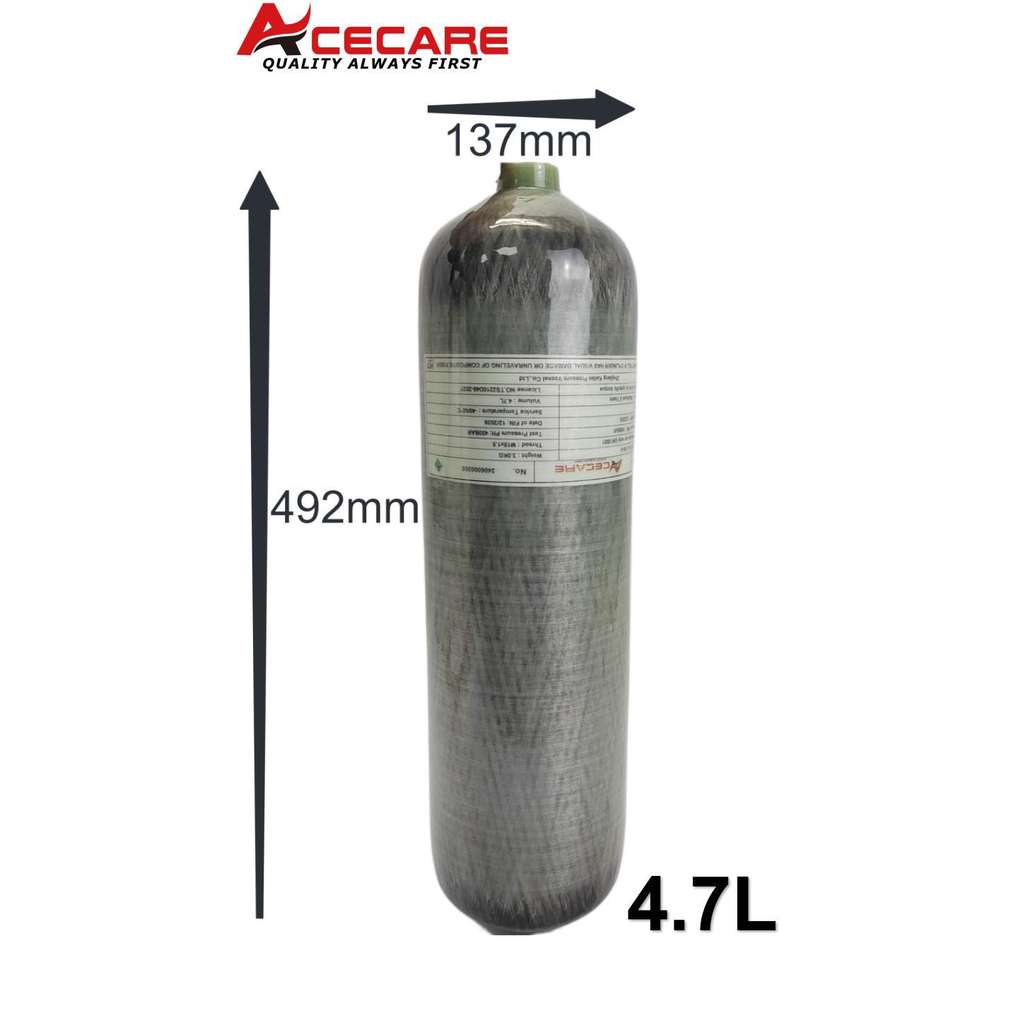 ACECARE 4500psi 4.7L CE カーボンファイバーシリンダー高圧空気タンク充電充填ステーションレギュレーターバルブ SCBA ダイビング M18 * 1.5