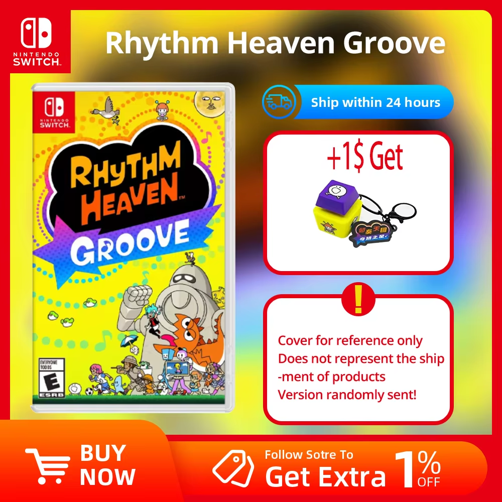 Nintendo Switch - リズム天国グルーヴ - ゲーム物理インク カートリッジ サポート TV テーブルトップ パーム ゲーム モード