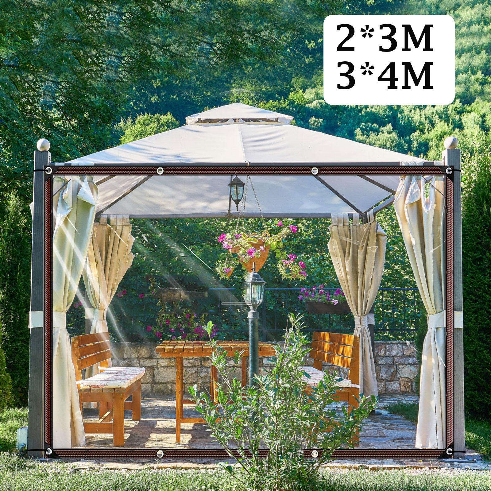 クリア防水鶏小屋カバー軽量ターポリンカバー屋外パティオカバー鶏小屋ポーチキャノピー植物キャンプ