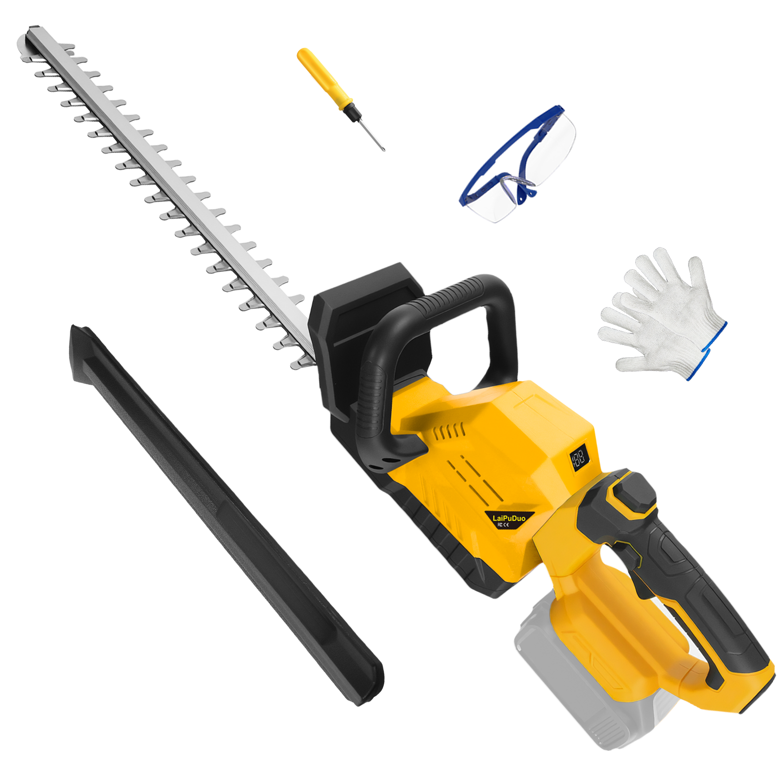 3000RPM ブラシレス電動ヘッジトリマーハンドヘルド芝刈り機コードレス庭低木剪定ツール Dewalt 用 20V バッテリーピン