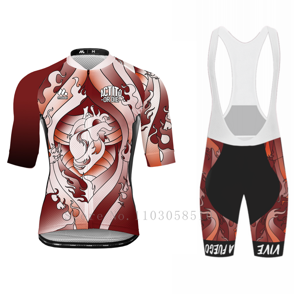 Actitu or die チーム 2025 サイクリングジャージセットメンズサマーバイクマウンテンユニフォーム Ropa Ciclismo マイヨ Hombre 自転車服スーツ