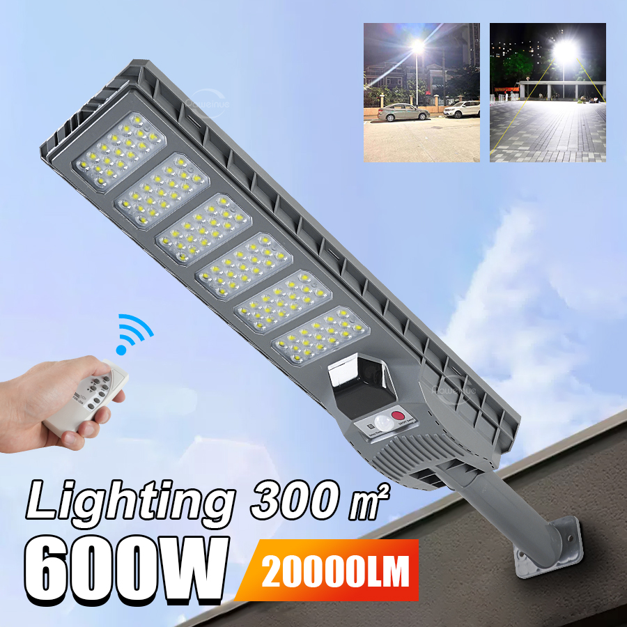 2024 最新 600 ワット LED 屋外ソーラーライトモーションセンサー壁外部ソーラーランプ防水太陽光電源街路ガーデンライト