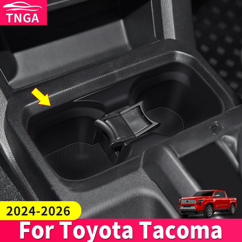 トヨタ タコマ 2016-2023 シリコンカップホルダーライナーセンターコンソールインテリアアクセサリー