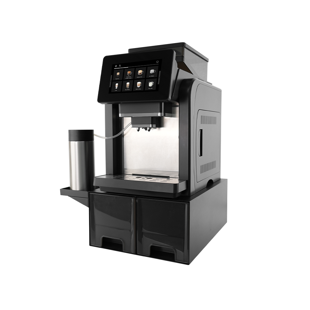 Mcilpoog WS817-Plus 7インチカラフルな大画面自動エスプレッソマシン、ミルク泡立て器付き、家庭用21フレーバー