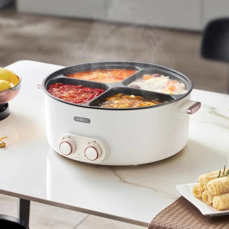 オシドリ電気鍋 四方ボックス 多機能 家庭用 6L 大容量 電気調理鍋 新型