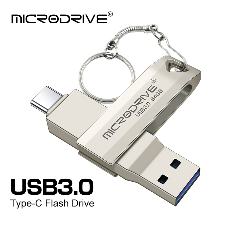 2 で 1 OTG USB-C フラッシュペンドライブ金属メモリスティック USB 3.0 フラッシュディスク 64 ギガバイト 128 ギガバイト 256 グラム USB3.0 デュアル C ペンドライブ