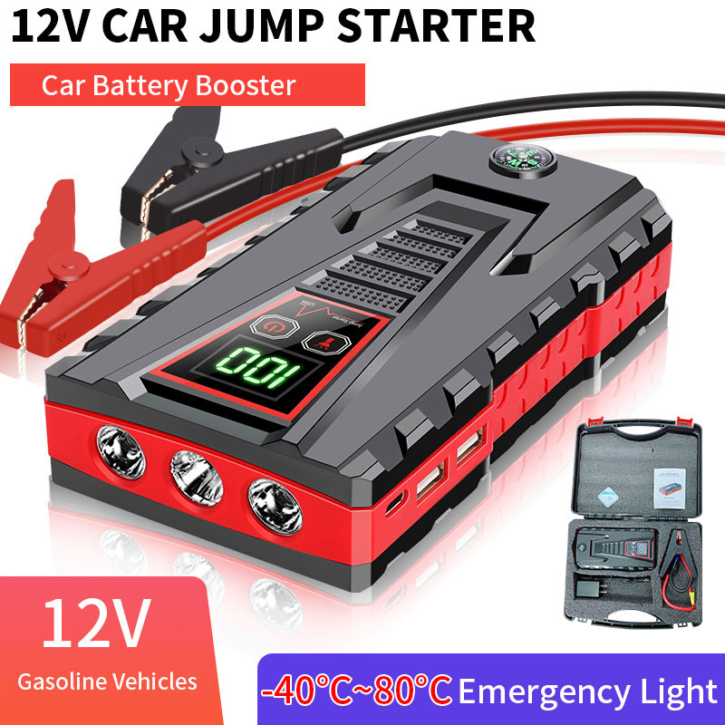 150PSI エアポンプ、12V 緊急始動装置、パワーバンク付きポータブルカージャンプスターター