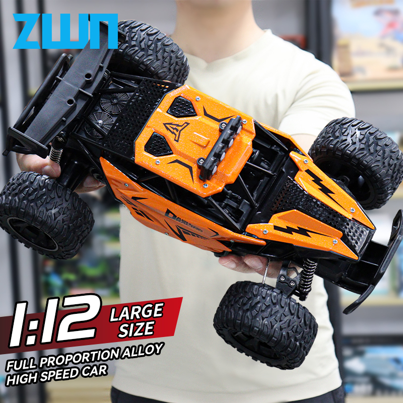ZWN 1:12 1:16 20 キロ/h LED ライト付き RC カー 2.4 グラム合金オフロード高速車両リモートコントロール車のおもちゃ子供のためのギフト