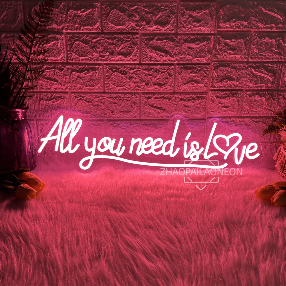All You Need Is Love ネオンサイン アート 壁掛け装飾 LED ネオンライトサイン ウェディングパーティー ホームベッドルーム 壁装飾用