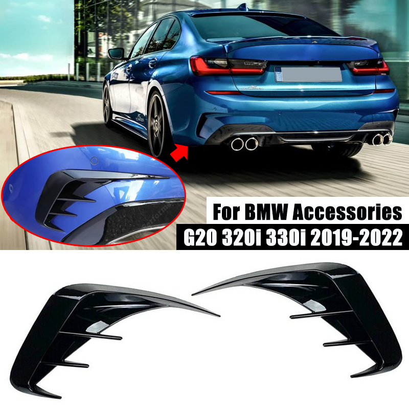 リアバンパースプリッタースポイラーカナード外装部品 Bmw アクセサリー 3 シリーズ G20 G28 318i 320i 330i 2019-2022 車のスタイリング