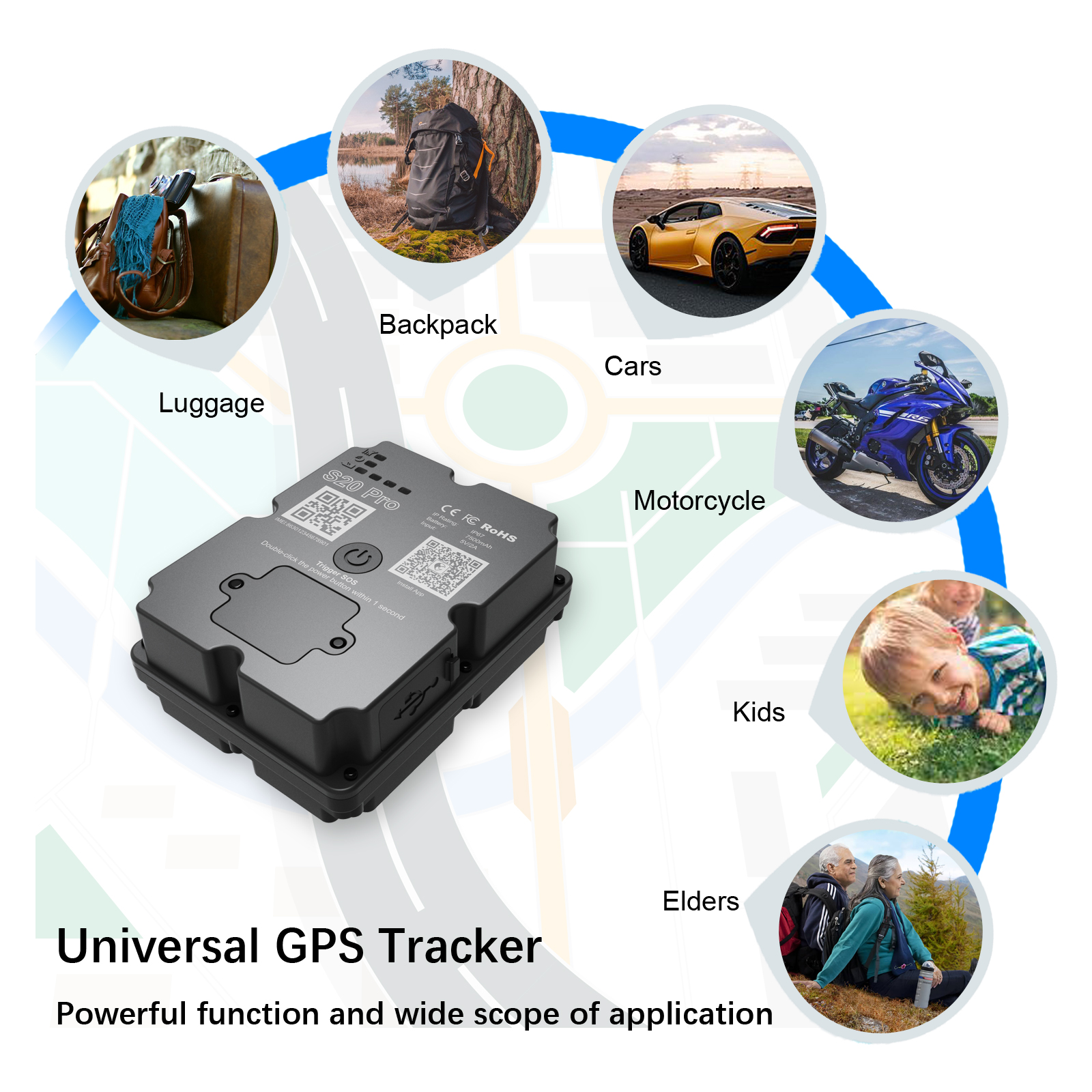 4G GPS トラッカー マグネット付き 30 日間のバッテリー寿命 車 荷物 オートバイ用 - リアルタイム追跡デバイス