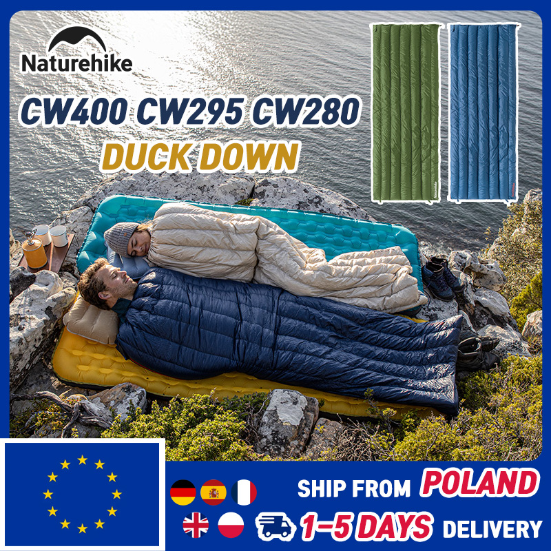 Naturehike CW280 CWM400 CW295 寝袋冬防水グースダウン寝袋超軽量ハイキングキャンプ寝袋
