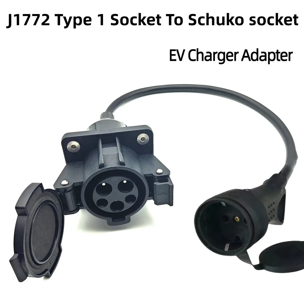16A J1772 Type1 - Schuko ソケット EV 充電器アダプターケーブル、電動自転車、スクーター、一輪用ポータブル充電コネクタ