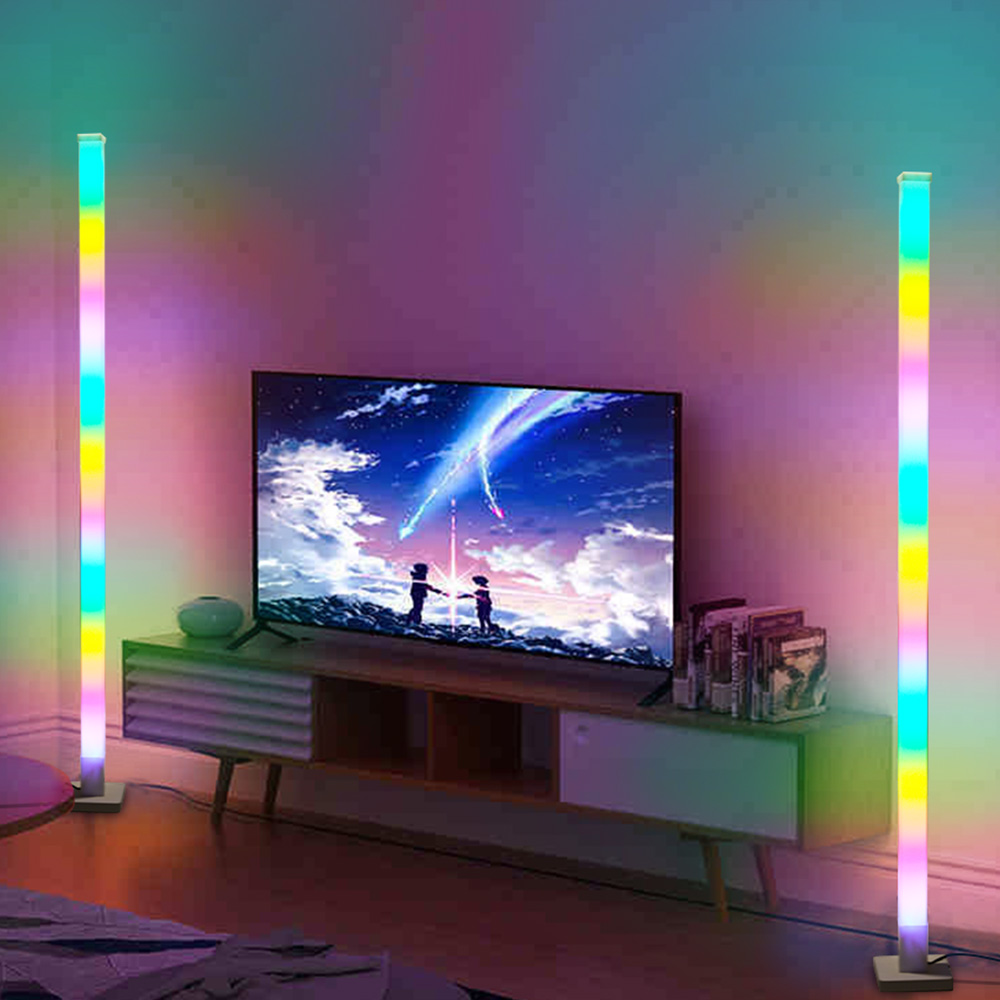 新しい LED 雰囲気フロアライトスタンディングコーナーランプリモコン 108 センチメートルコーナーフロアランプチューブ現代 USB 充電
