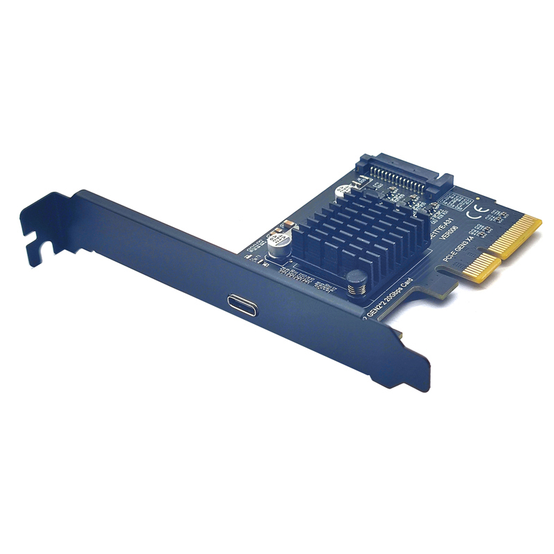 USB 3.2 GEN2*2 20Gbps PCIEカード PCI Express 3.0 X4 - TYPE C拡張アダプタ PCI-E USB Cライザー SATA電源 1ポート TYPE-C（PC用）