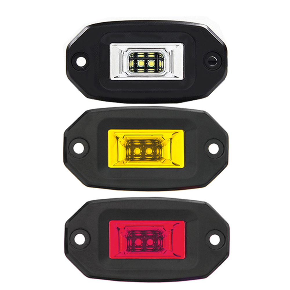 フラッシュマウント LED フラッドライト 20 ワット白黄赤色バックアップライトジープ SUV トラックボート ATV
