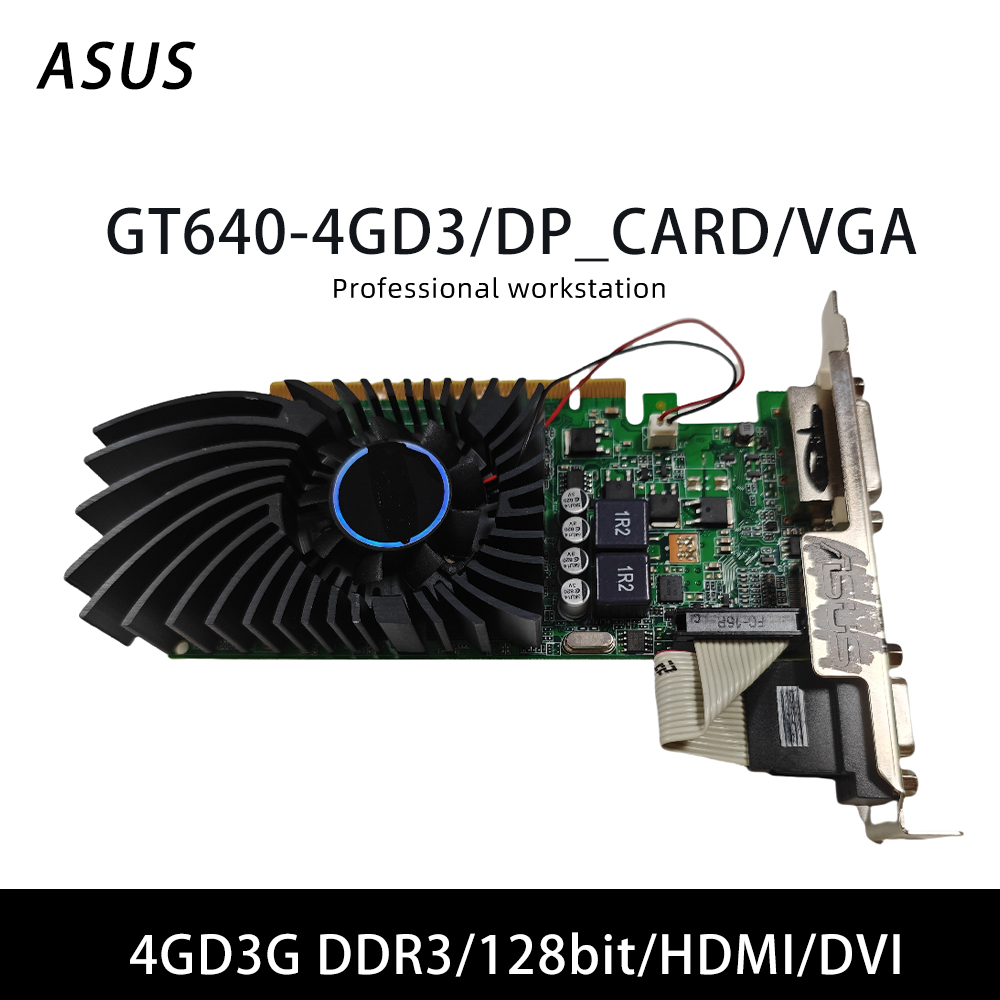 ASUS GT640 4GD3/DPカード/VGA GDDR3 4GB 128ビット グラフィックカード シングルファン対応 PCI Express 3.0 x16 VGA HDMIインターフェース