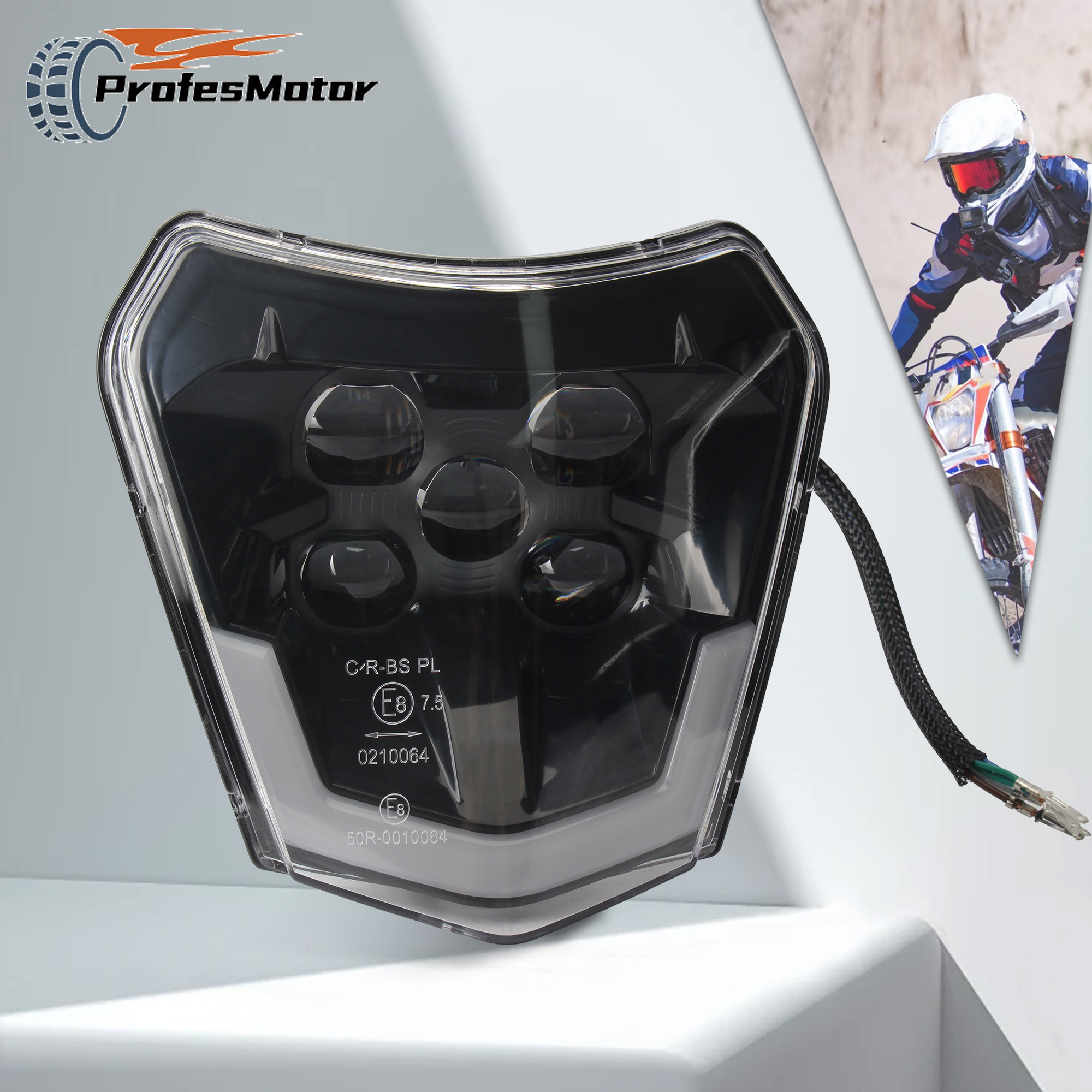 エンデューロモトクロス LED ヘッドライトプラスチック芯 KTM EXC XC SX MX XC 125 250 300 450 DirtBike オフロードレーシングヘッドランプ Accessorie