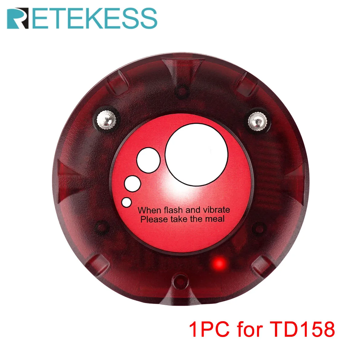 RETEKESS 1個 コースター型ワイヤレスページャー ブザービーパー受信機 TD158システム レストラン、コーヒーショップ、バー、クリニック向け