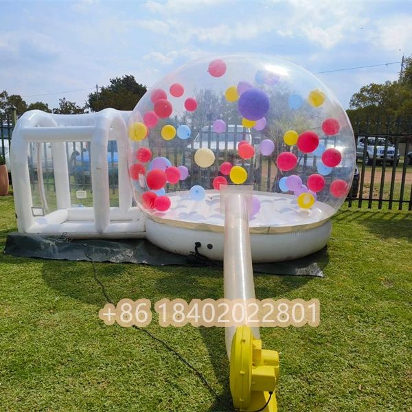 屋内アミューズメント機器ジャンプ城子供のための 4.5 × 3 メートルバブルハウスインフレータブル弾むバブルハウス