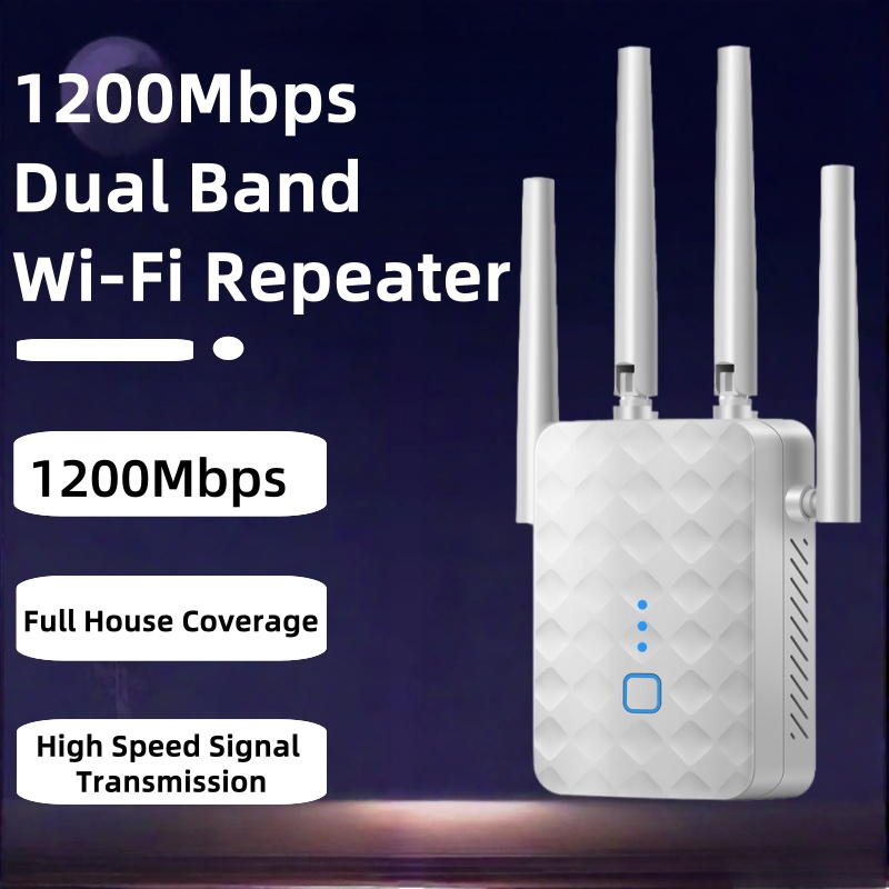 1200Mbps デュアルバンド WiFi リピーター 2.4G/5GHz ワイヤレス WiFi 信号エクステンダーアンプルーター長距離ネットワーク信号ブースター