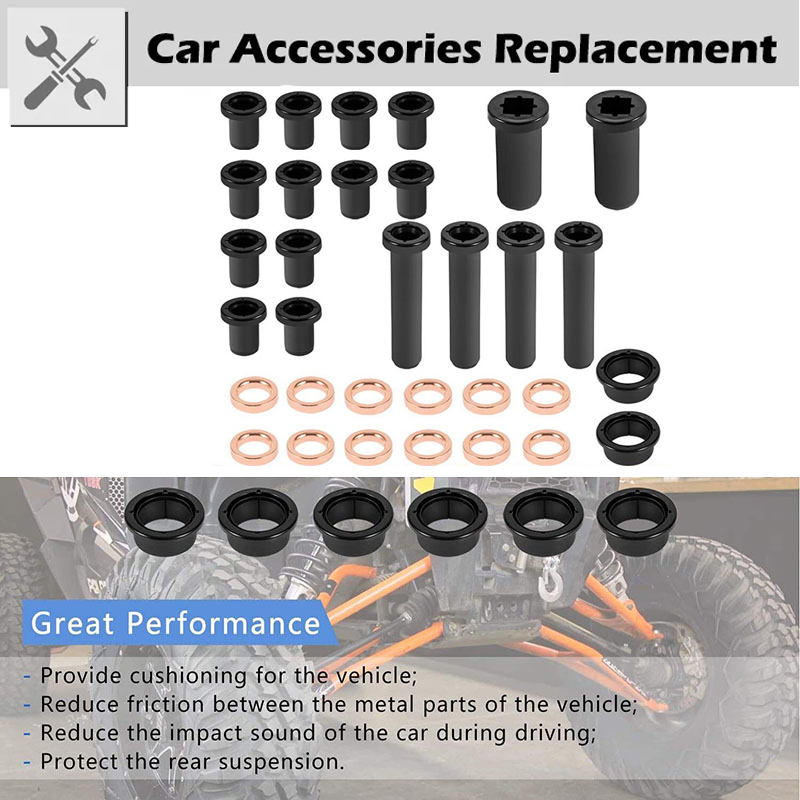 Rhyming Rear Suspension Bushings Kit 26/38 Pcs Black For Polaris Sportsman 500 Rse 1996-2000 2002 Polaris Sportsman 700 2002