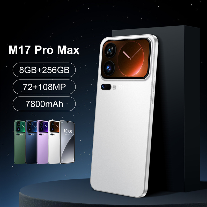 2026 M17 プロマックス HD グローバルバージョン Snapdragon 8gen3 10 コアスマートフォン 7.3 インチ Android14 5G 電話 8000mAh ロック解除デュアル SIM BB6