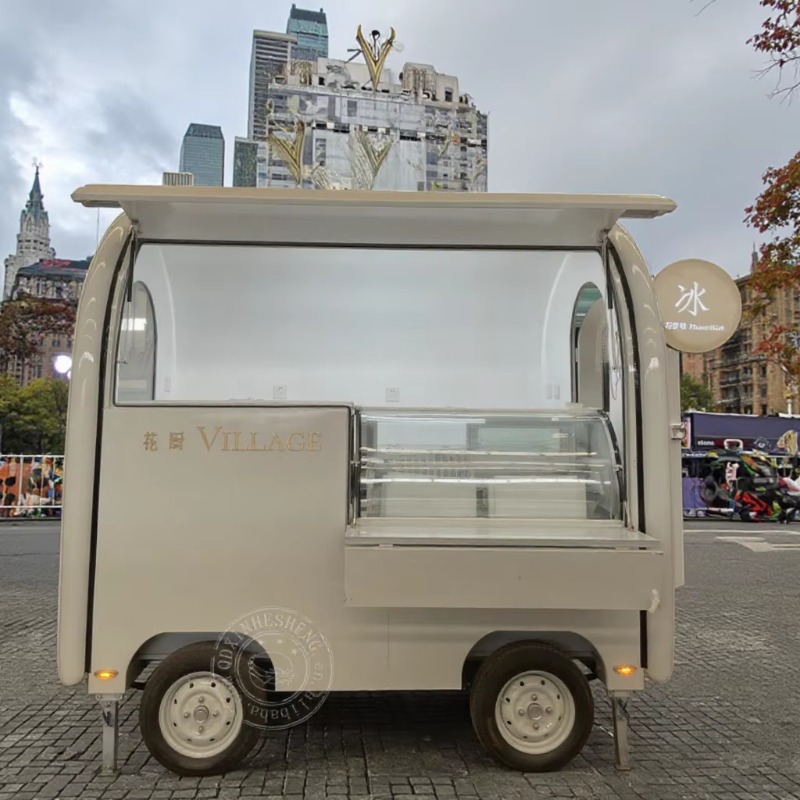新しいクローズドフードトレーラー - ホテルコーヒー屋外レストランビジネス用アメリカンホットドッグピザアイスクリームコーン小売トラック