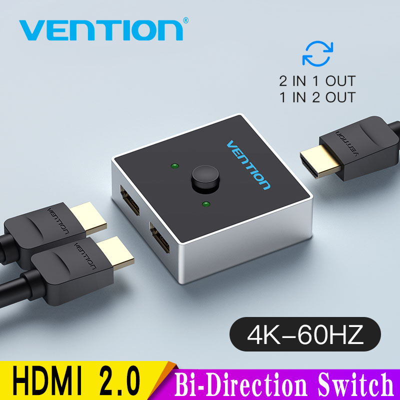 Vention HDMI スイッチ双方向 2.0 HDMI 4K スイッチャー 1x2/2x1 アダプター 2 in 1 out コンバーター PS4 Pro/4/3 TV ボックス HDMI スプリッター
