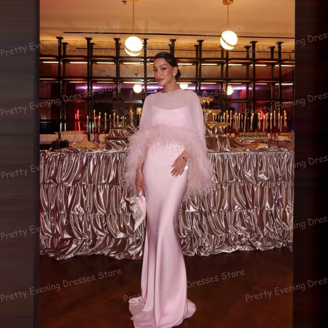 Simple Feather Evening Dresses Woman's Fashion Mermaid Prom Gowns Formal Customized Vestidos De Novia فساتين سهرة 2026