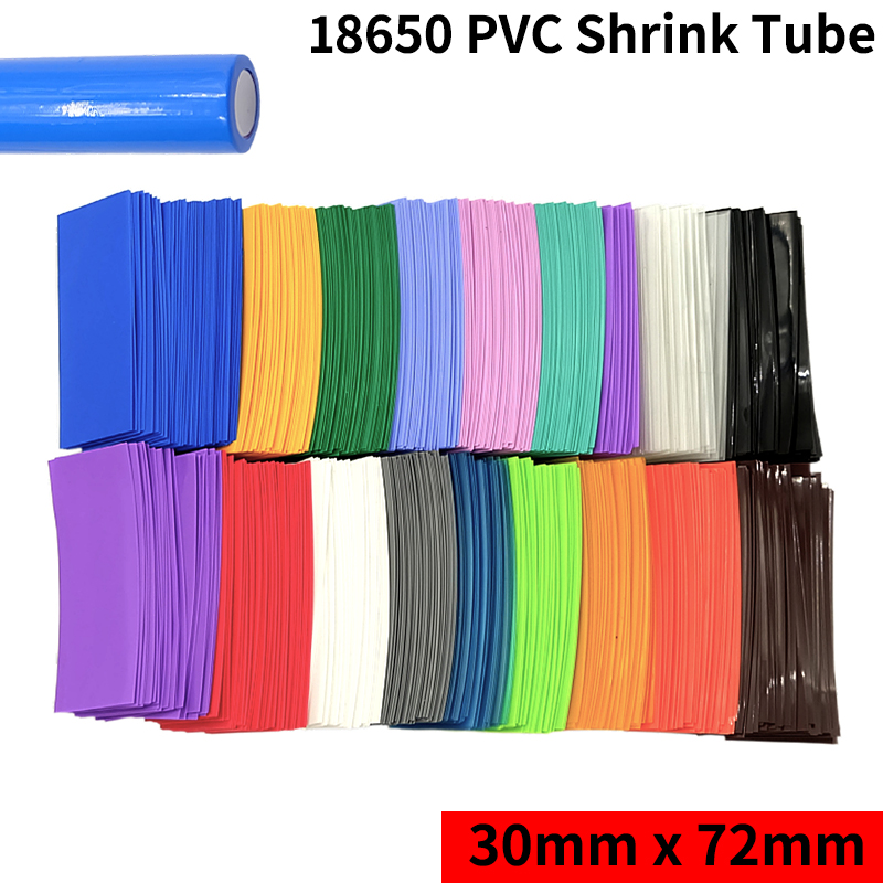 20/500 個 18650 Lipo バッテリーラップ PVC 熱収縮チューブプレカット 29.5 ミリメートル x 72 ミリメートル絶縁フィルム保護ケースパックスリーブラップ