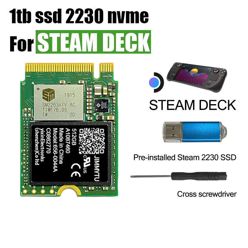 SSD 2230 スチームデッキ Nvme M2 1TB 512GB 256GB コンソールスチームデッキ Pcie3x4 と互換性ありコンパクトデバイスで使用される高容量