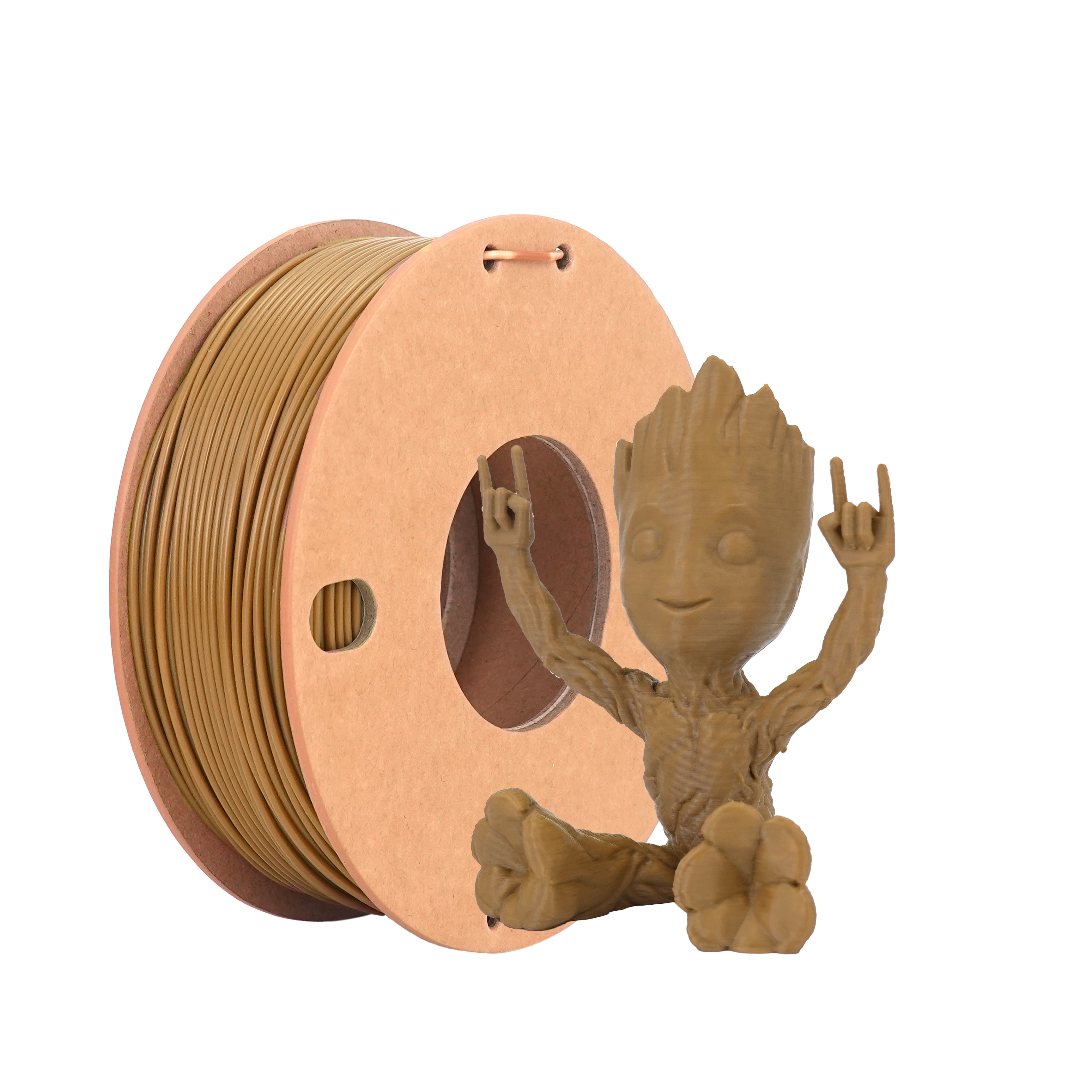 模造木材カラー PLA F 3D 印刷フィラメント 1.75mm 寸法精度 /- 0.02 MM、PLA F 0.25KG (チーク色)