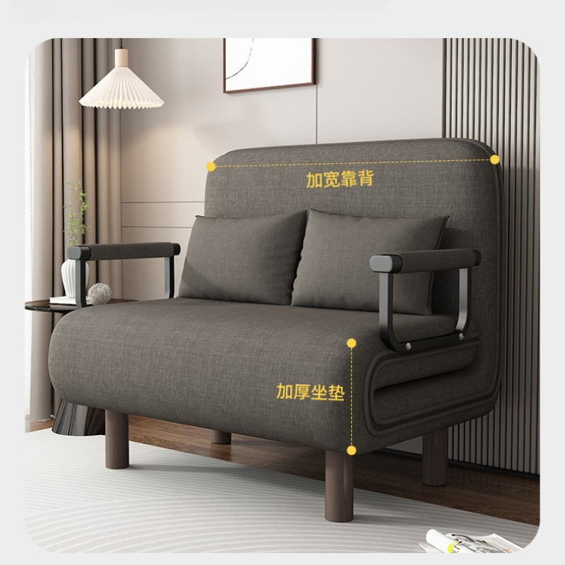 折りたたみ式ソファベッド、多目的リビングルーム、小型ユニット、多機能二人用、スライド式および調節可能なベッド、オフィス仮眠ベッド