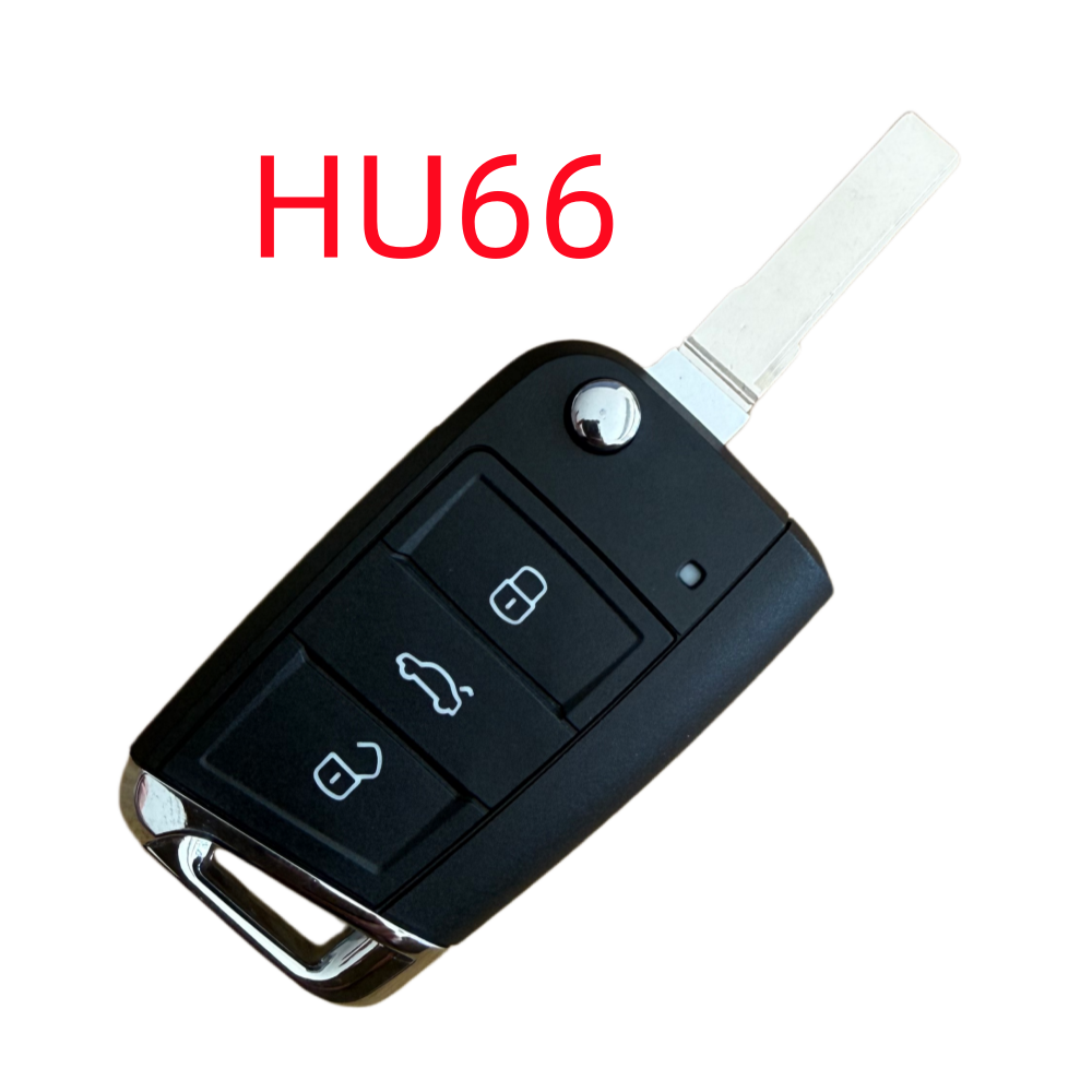 For MQB 3 Button Flip Remote Key Shell HU66 HAA Blade for VW Tiguan A7 MQB Golf VII Golf7 Golf MK7 for Skoda Octavia