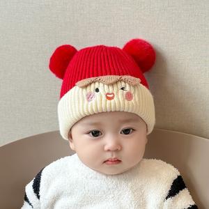 とってもかわいい秋冬用ベビー帽子：男の子・女の子の新生児・乳児向けの帽子、新生児にぴったりのニット帽