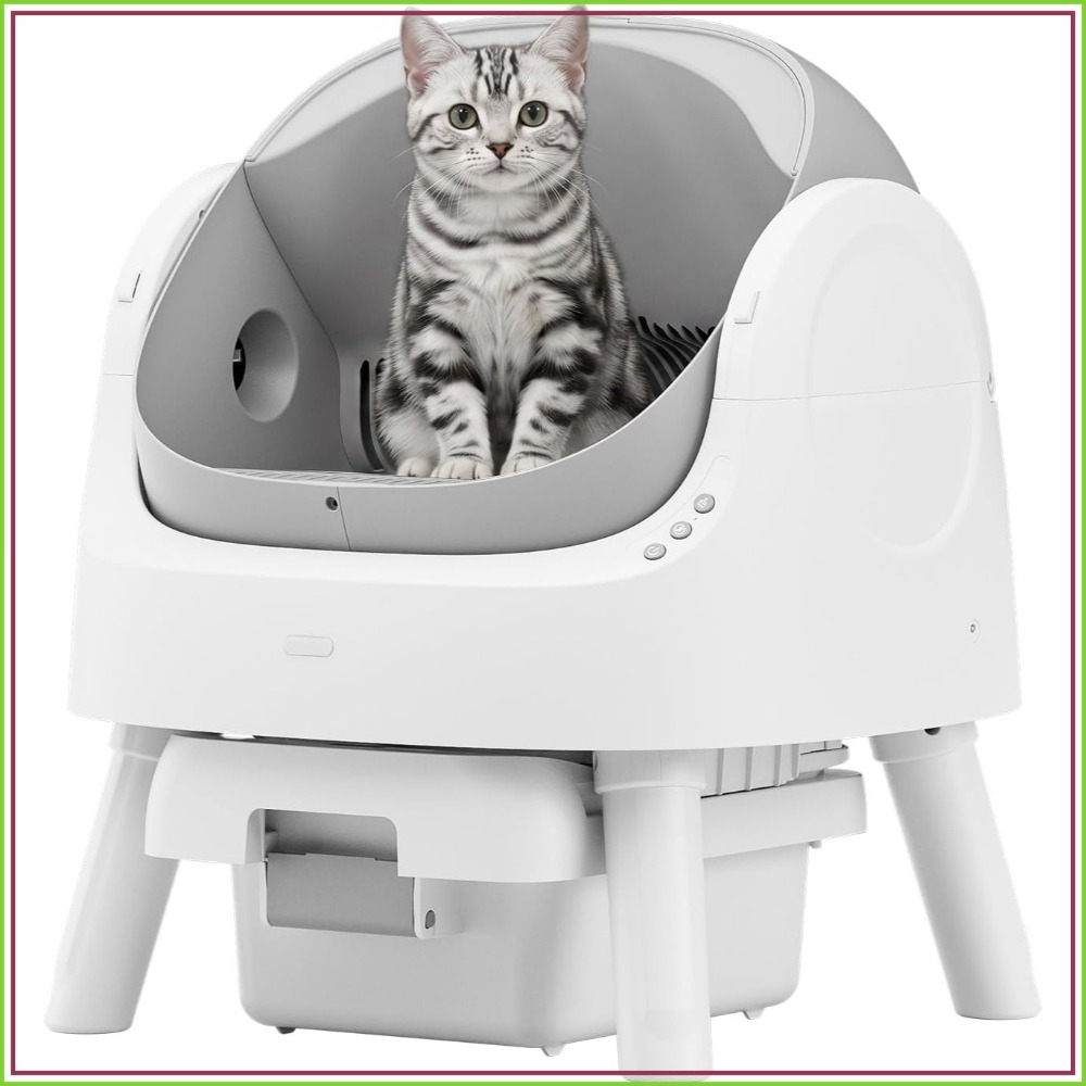 自動洗浄猫トイレ、複数の猫用自動、安全センサー、オープントップ