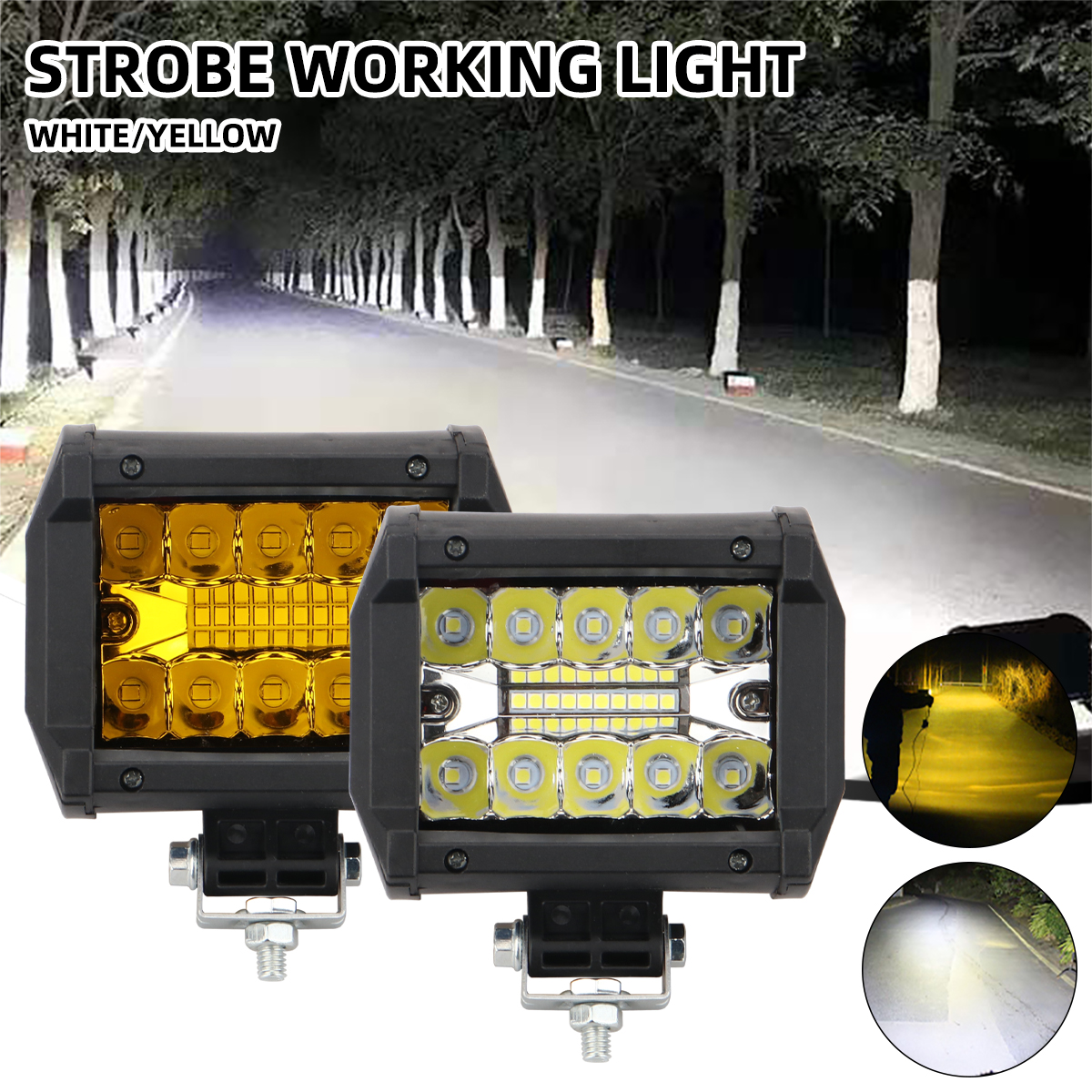 2 個スポットフラッドコンボビーム Led ライトバーオフロード LED ワークライト車 4 × 4 ATV SUV Led 補助修正されたヘッドライト