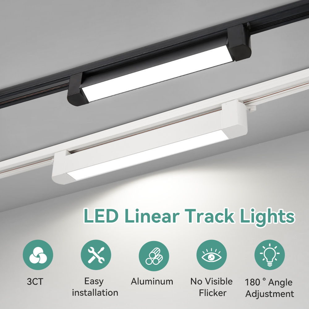 トラックライト LED モーデン室内装飾フルセットレール投光器ショップスタジオリビングルームホームストライプ形状トラックランプ LED