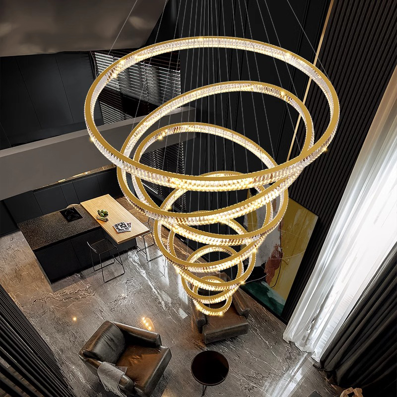 モダンなクリスタルシャンデリアリビングルーム照明天井ランプ吊り下げライトリビングルーム屋内照明用のledシャンデリア