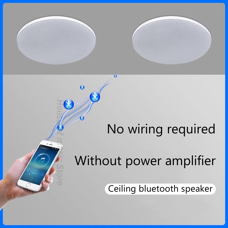 高品質ホームシアター天井スピーカー 30 ワットハイパワーホスト配線不要ワイヤレス Bluetooth 接続リモコン付き